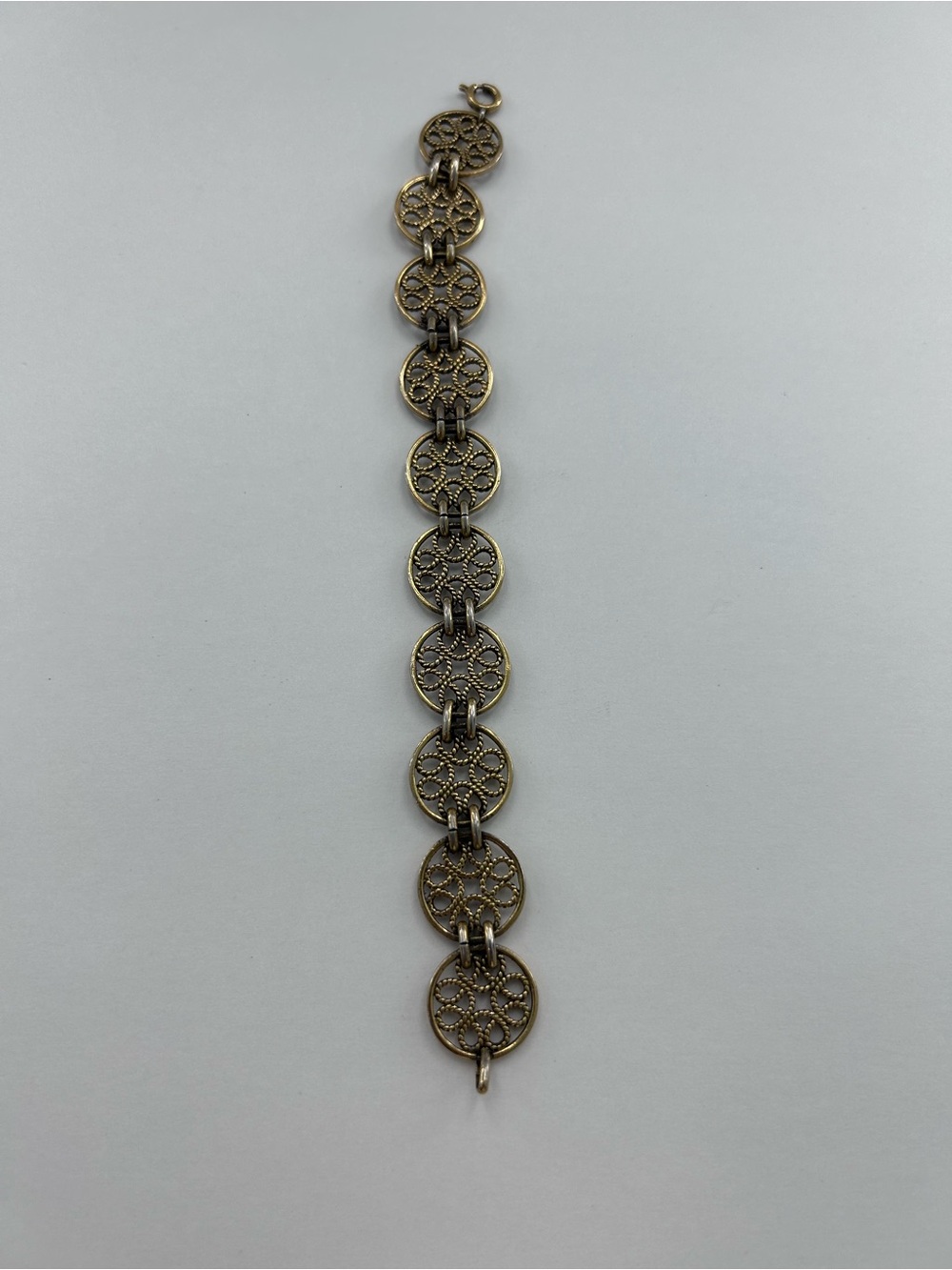 Gold-Tone Filigree Disc Bracelet - Women Jewelry